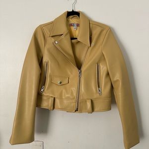 UO Celeste Faux Leather Moto Jacket